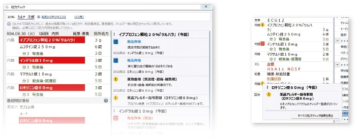 添付文書の表示で薬剤情報をチェック