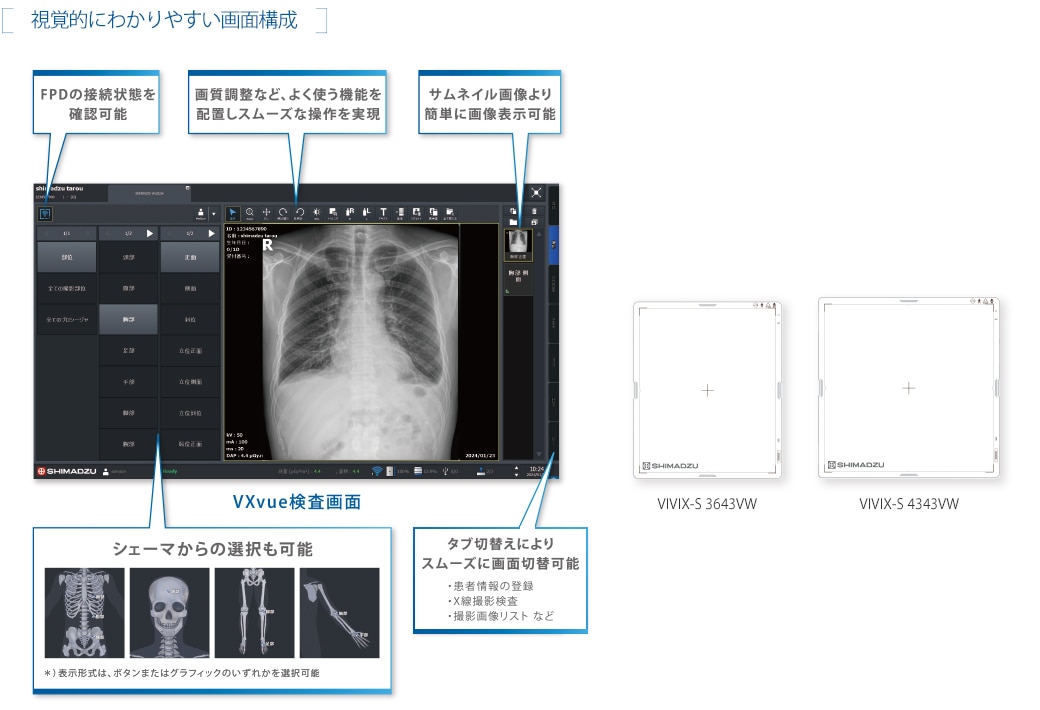 視覚的にわかりやすい 画面構成の説明　VXvue検査画面を紹介しています