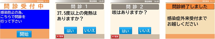 問診画面の一例
