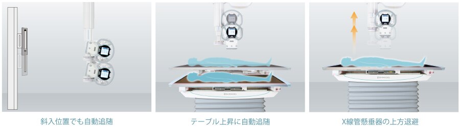 高さ調整がスムーズに行える上下連動
