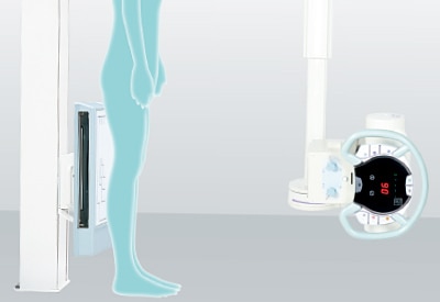 立位での膝関節撮影が行えます